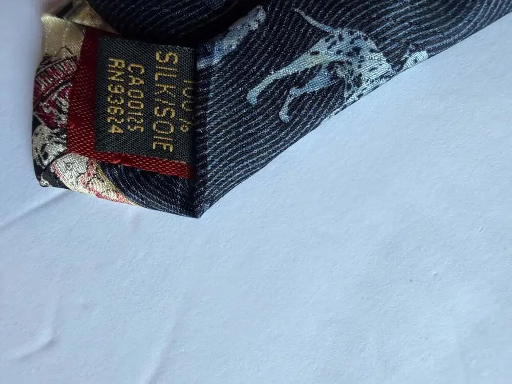 Vintage The Saturday Evening Post Dalmatians and Fire Trucks 100% Silk Necktie